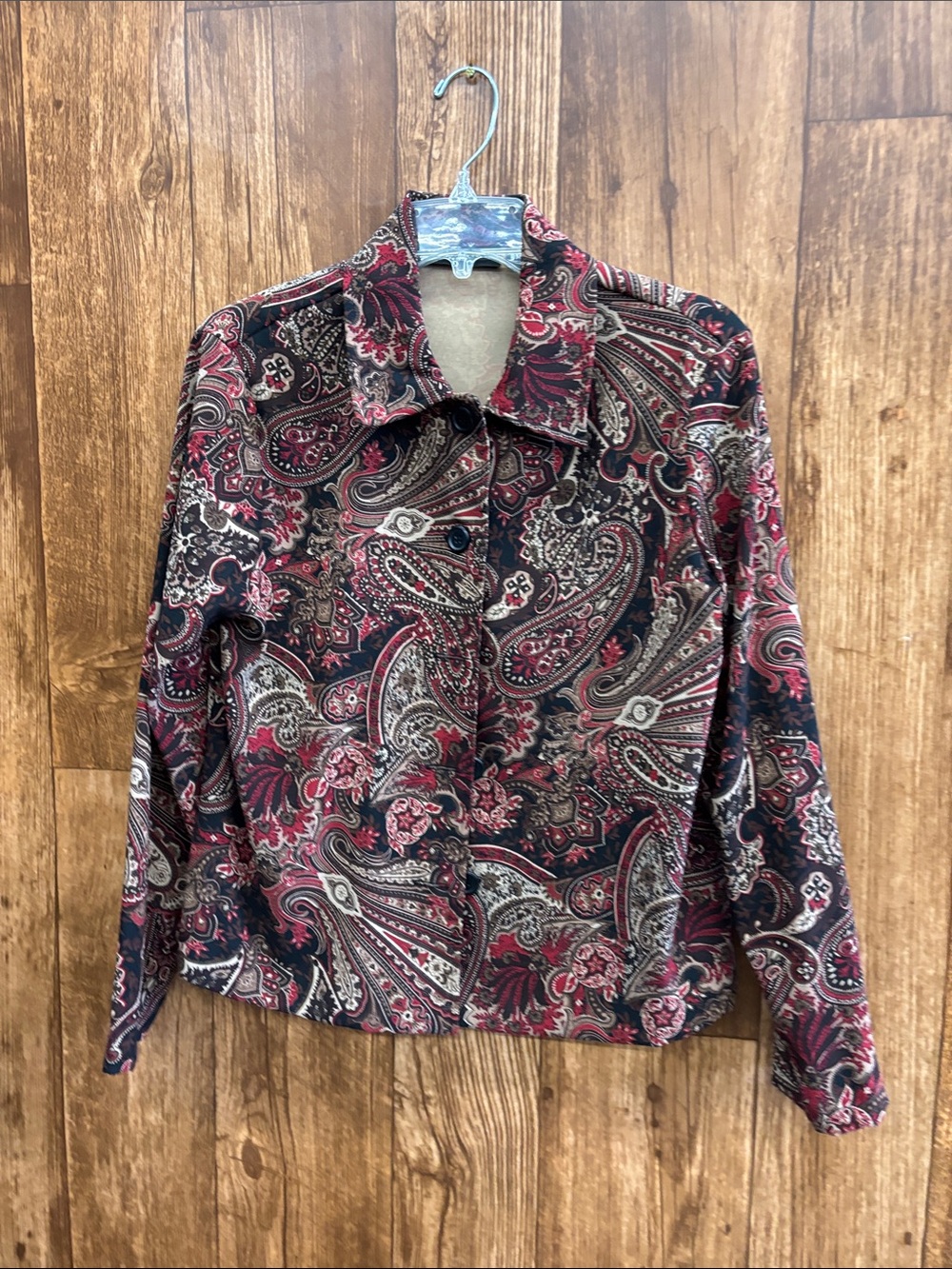 Briggs New York Paisley Button-Front Shirt Jacket